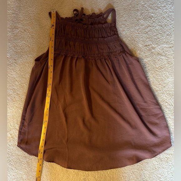 Maurice’s Small Dusty Rose Ruffle Key Hole Tie back Tank NWT - Picture 7 of 9